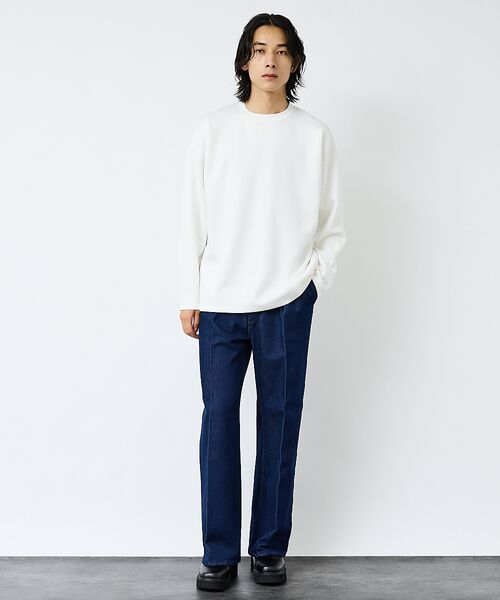 ABAHOUSE / アバハウス Tシャツ | 【FORTUNA/フォルトゥナ】ECOTECコクーンシルエットロングTシャツ/ユ | 詳細4