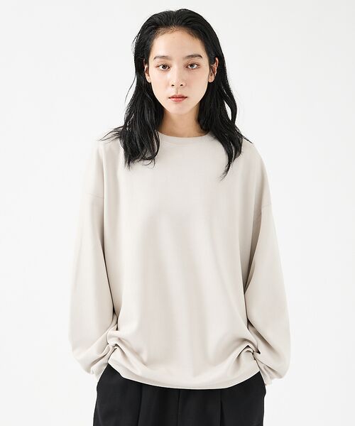 ABAHOUSE / アバハウス Tシャツ | 【FORTUNA/フォルトゥナ】ECOTECコクーンシルエットロングTシャツ/ユ | 詳細5