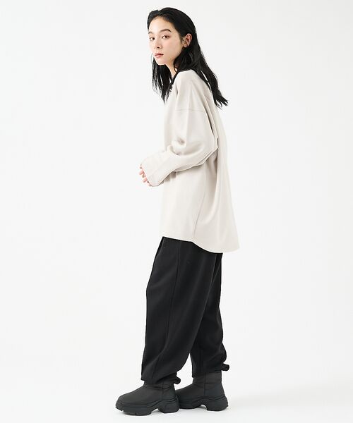 ABAHOUSE / アバハウス Tシャツ | 【FORTUNA/フォルトゥナ】ECOTECコクーンシルエットロングTシャツ/ユ | 詳細7