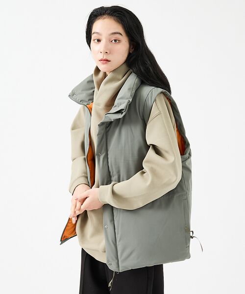 ABAHOUSE / アバハウス ダウンジャケット・ベスト | 【FORTUNA/フォルトゥナ】ダウンベスト/ファイバーダウンベスト/配色/ユニ | 詳細1