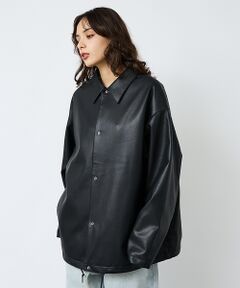 ABAHOUSE / アバハウス その他アウター | 【FORTUNA/フォルトゥナ】ECOラムレザーコーチジャケット/コーチジャケッ