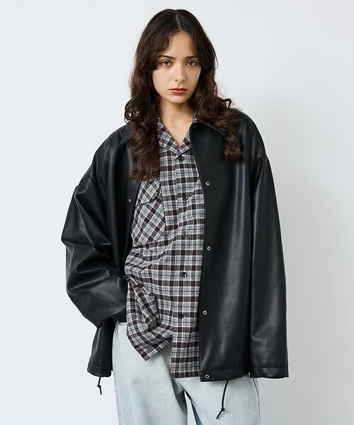 ABAHOUSE / アバハウス その他アウター | 【FORTUNA/フォルトゥナ】ECOラムレザーコーチジャケット/コーチジャケッ | 詳細1