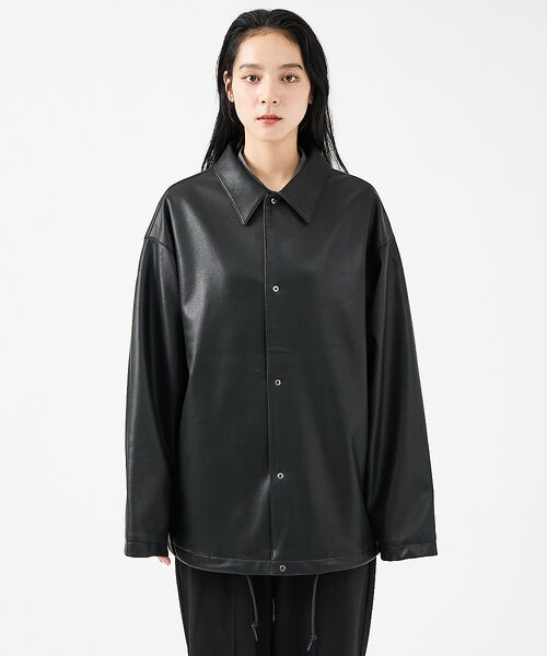 ABAHOUSE / アバハウス その他アウター | 【FORTUNA/フォルトゥナ】ECOラムレザーコーチジャケット/コーチジャケッ | 詳細10