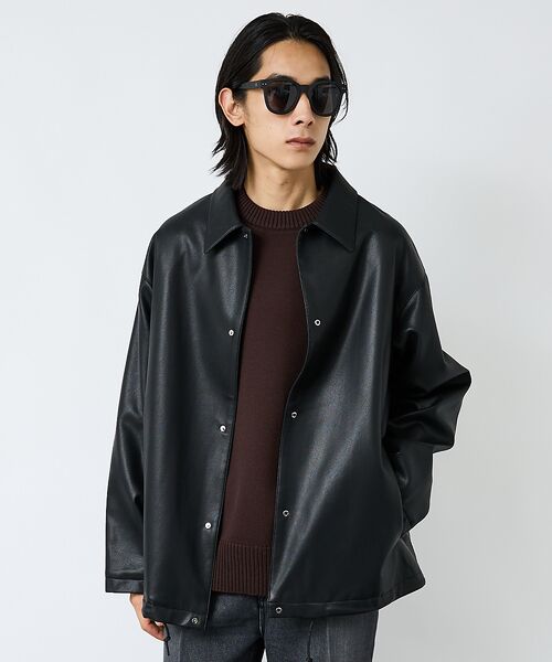 ABAHOUSE / アバハウス その他アウター | 【FORTUNA/フォルトゥナ】ECOラムレザーコーチジャケット/コーチジャケッ | 詳細18