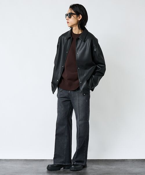 ABAHOUSE / アバハウス その他アウター | 【FORTUNA/フォルトゥナ】ECOラムレザーコーチジャケット/コーチジャケッ | 詳細21