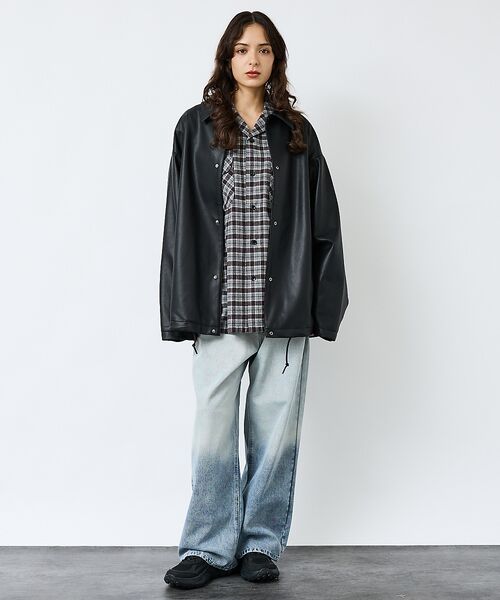 ABAHOUSE / アバハウス その他アウター | 【FORTUNA/フォルトゥナ】ECOラムレザーコーチジャケット/コーチジャケッ | 詳細3