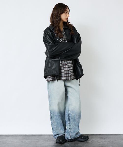 ABAHOUSE / アバハウス その他アウター | 【FORTUNA/フォルトゥナ】ECOラムレザーコーチジャケット/コーチジャケッ | 詳細4