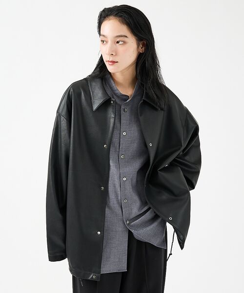 ABAHOUSE / アバハウス その他アウター | 【FORTUNA/フォルトゥナ】ECOラムレザーコーチジャケット/コーチジャケッ | 詳細7