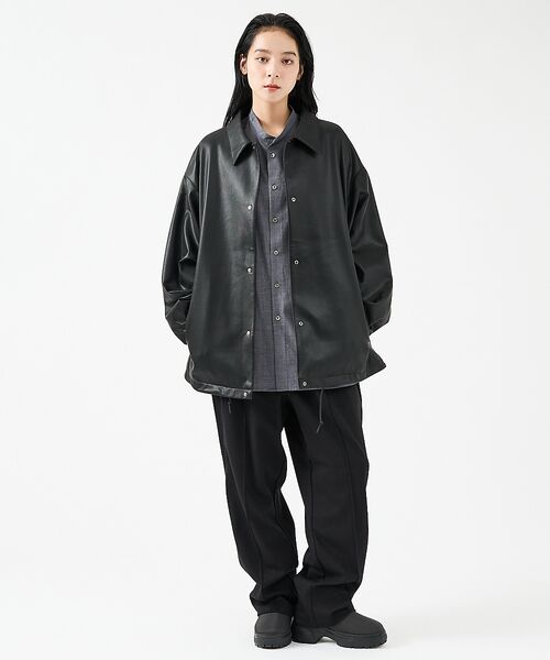 ABAHOUSE / アバハウス その他アウター | 【FORTUNA/フォルトゥナ】ECOラムレザーコーチジャケット/コーチジャケッ | 詳細8