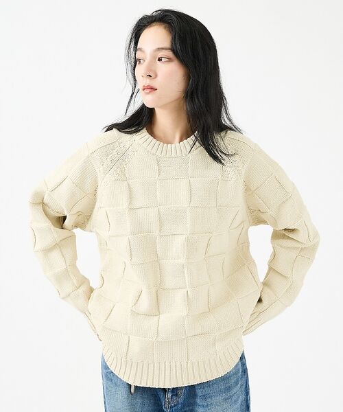 ABAHOUSE / アバハウス ニット・セーター | 【FORTUNA/フォルトゥナ】ECOTEC-Knit/編み込み風ニットプルオー | 詳細13