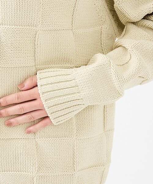 ABAHOUSE / アバハウス ニット・セーター | 【FORTUNA/フォルトゥナ】ECOTEC-Knit/編み込み風ニットプルオー | 詳細18