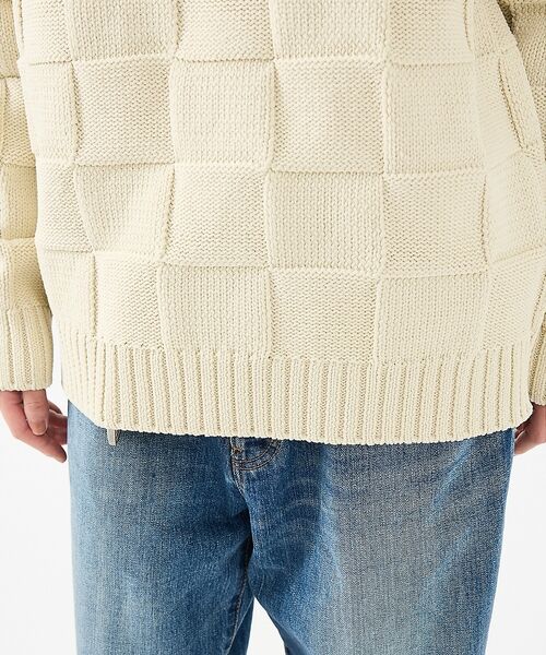 ABAHOUSE / アバハウス ニット・セーター | 【FORTUNA/フォルトゥナ】ECOTEC-Knit/編み込み風ニットプルオー | 詳細19