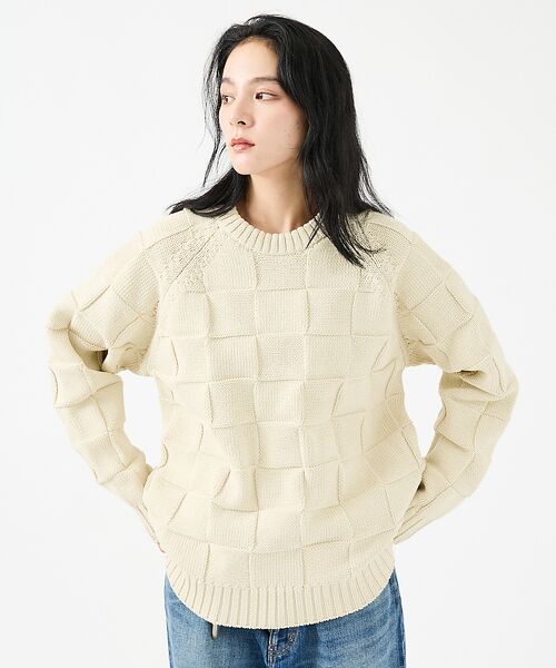 ABAHOUSE / アバハウス ニット・セーター | 【FORTUNA/フォルトゥナ】ECOTEC-Knit/編み込み風ニットプルオー | 詳細2