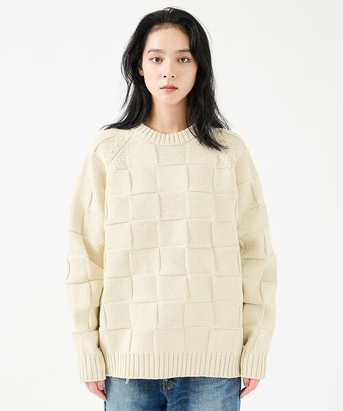 ABAHOUSE / アバハウス ニット・セーター | 【FORTUNA/フォルトゥナ】ECOTEC-Knit/編み込み風ニットプルオー | 詳細3