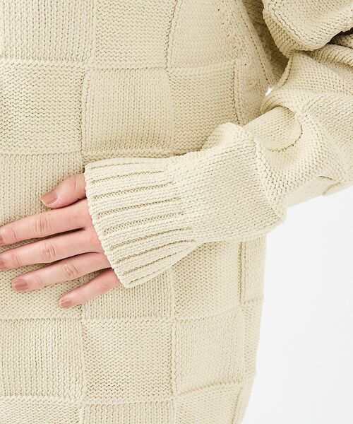 ABAHOUSE / アバハウス ニット・セーター | 【FORTUNA/フォルトゥナ】ECOTEC-Knit/編み込み風ニットプルオー | 詳細7