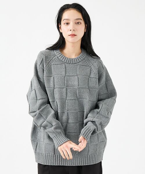 ABAHOUSE / アバハウス ニット・セーター | 【FORTUNA/フォルトゥナ】ECOTEC-Knit/編み込み風ニットプルオー | 詳細11