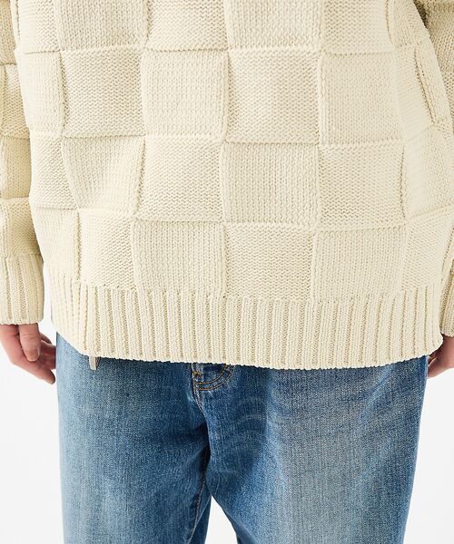 ABAHOUSE / アバハウス ニット・セーター | 【FORTUNA/フォルトゥナ】ECOTEC-Knit/編み込み風ニットプルオー | 詳細22