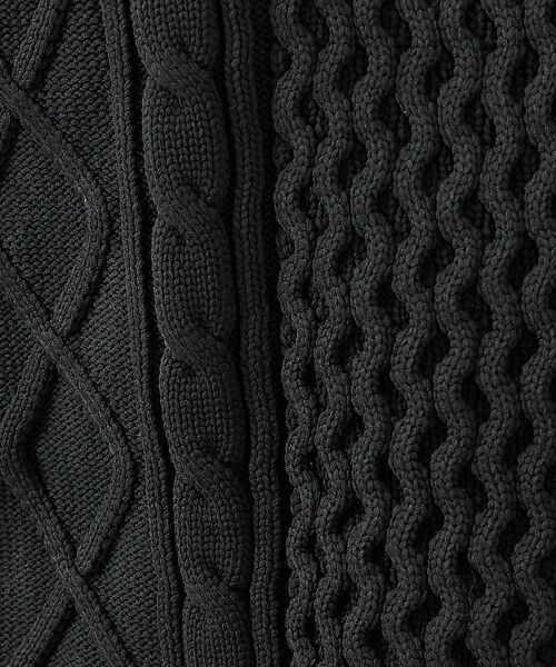 ABAHOUSE / アバハウス ニット・セーター | 【FORTUNA/フォルトゥナ】ECOTEC-Knit/ケーブル柄ニットプルオー | 詳細6