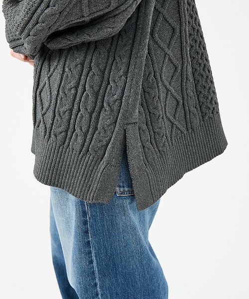 ABAHOUSE / アバハウス ニット・セーター | 【FORTUNA/フォルトゥナ】ECOTEC-Knit/ケーブル柄ニットプルオー | 詳細19