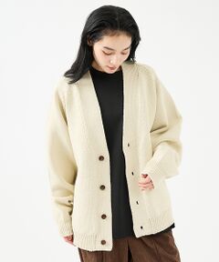 ABAHOUSE / アバハウス カーディガン・ボレロ | 【FORTUNA/フォルトゥナ】ECOTEC-Knit /オーバーサイズ カーデ