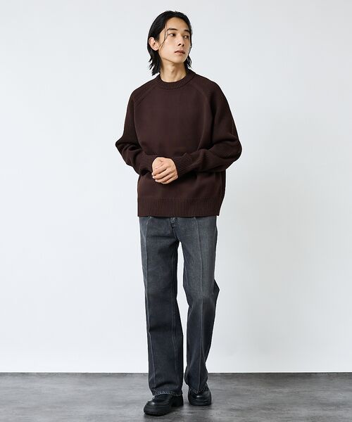 ABAHOUSE / アバハウス ニット・セーター | 【FORTUNA/フォルトゥナ】ECOTEC-Knit イージーケア ウォッシャ | 詳細4