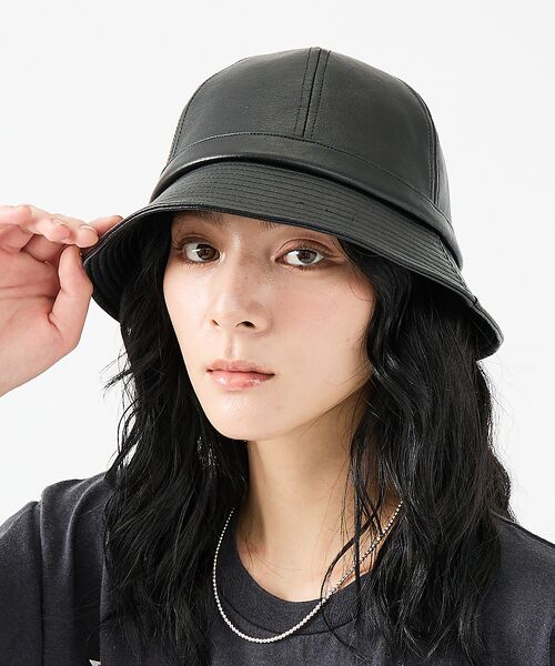 ABAHOUSE / アバハウス ハット | 【RUBEN/ルーベン】FAKE LEATHER METRO HAT/フェイクレ | 詳細7