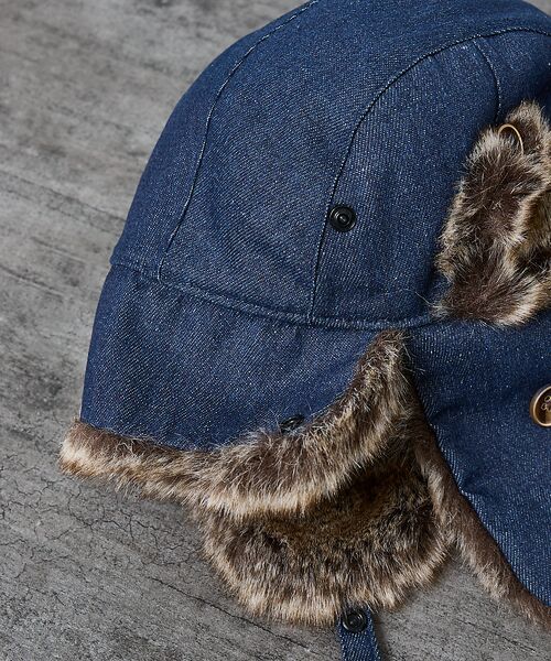 ABAHOUSE / アバハウス ハット | 【RUBEN/ルーベン】DENIM FLYGHT CAP/デニムフライトキャップ | 詳細13