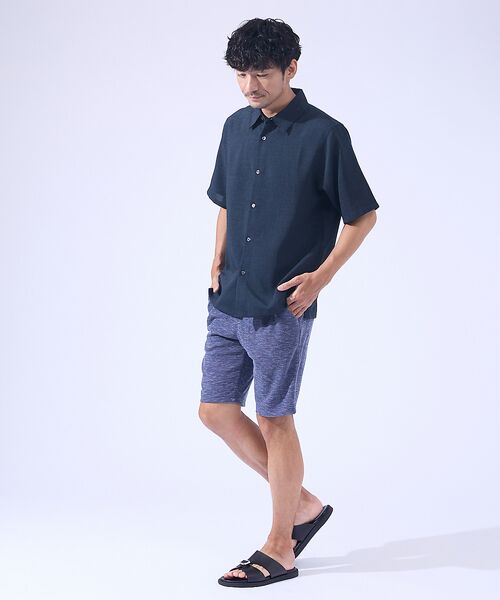 ABAHOUSE / アバハウス ショート・ハーフ・半端丈パンツ | 【セットアップ対応】バーズアイ イージー ショーツ | 詳細4