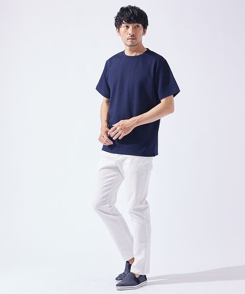 ABAHOUSE / アバハウス Tシャツ | ジオメトリック柄 クルーネック 半袖 Tシャツ | 詳細7