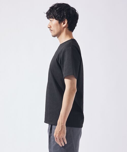 ABAHOUSE / アバハウス Tシャツ | ジオメトリック柄 クルーネック 半袖 Tシャツ | 詳細9