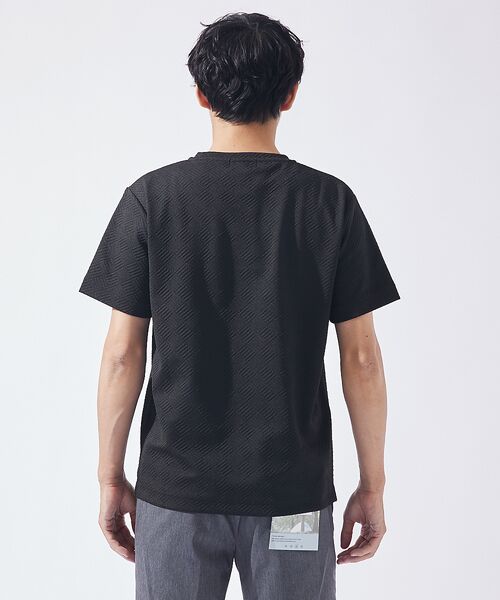 ABAHOUSE / アバハウス Tシャツ | ジオメトリック柄 クルーネック 半袖 Tシャツ | 詳細10