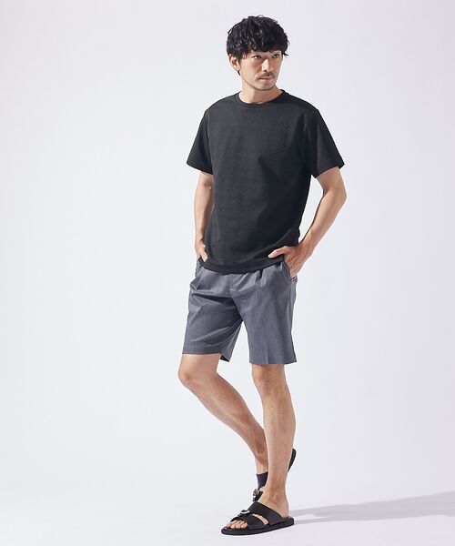 ABAHOUSE / アバハウス Tシャツ | ジオメトリック柄 クルーネック 半袖 Tシャツ | 詳細15