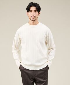 ABAHOUSE / アバハウス ニット・セーター | 【カシミヤタッチ】プルオーバー クルーネック ニット / ウォッシャブル