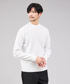 ABAHOUSE / アバハウス ニット・セーター | 【ハイストレッチ】ブロックチェック ジャガード モックネックニット