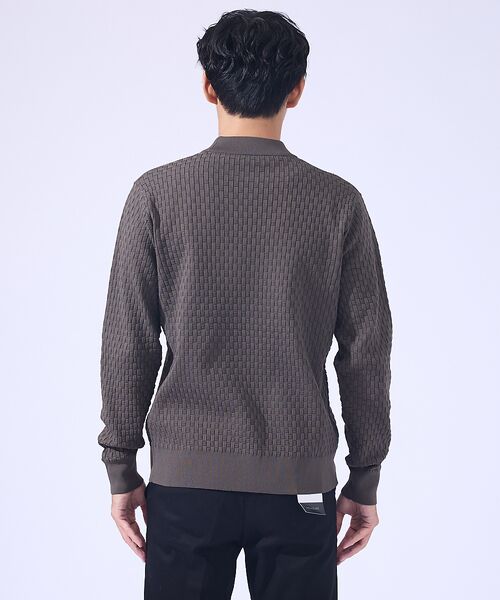 ABAHOUSE / アバハウス ニット・セーター | 【ハイストレッチ】ブロックチェック ジャガード モックネックニット | 詳細13