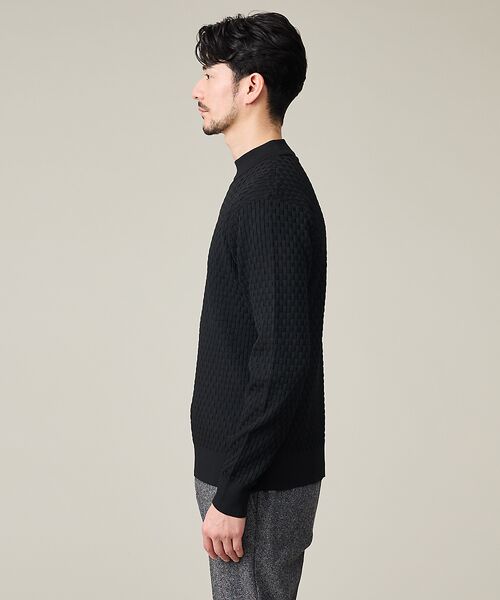 ABAHOUSE / アバハウス ニット・セーター | 【ハイストレッチ】ブロックチェック ジャガード モックネックニット | 詳細22