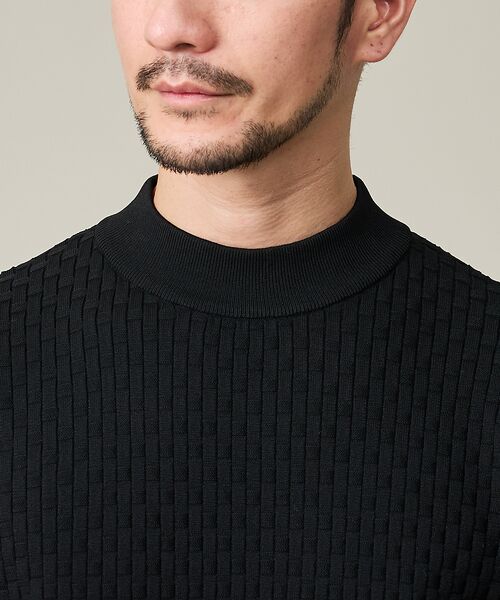 ABAHOUSE / アバハウス ニット・セーター | 【ハイストレッチ】ブロックチェック ジャガード モックネックニット | 詳細24