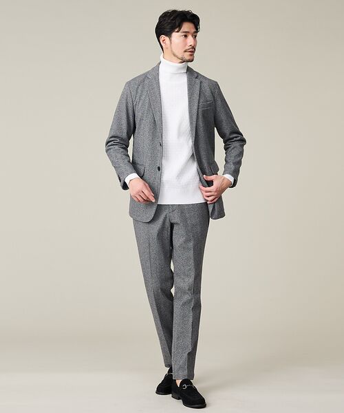 ABAHOUSE / アバハウス ニット・セーター | 【ハイストレッチ】ブロックチェック ジャガード タートルネック ニット | 詳細2