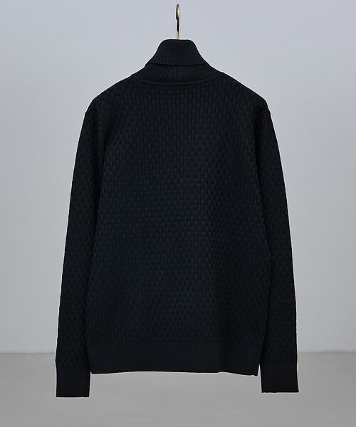 ABAHOUSE / アバハウス ニット・セーター | 【ハイストレッチ】ブロックチェック ジャガード タートルネック ニット | 詳細19