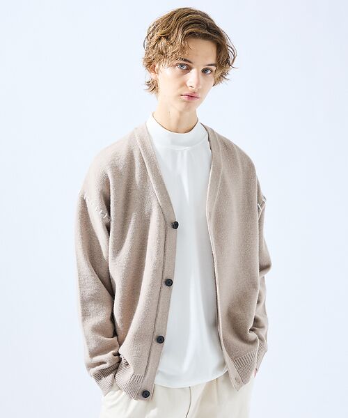 ABAHOUSE / アバハウス カーディガン・ボレロ | 【AH ABAHOUSE】ハンドステッチ カーディガン(グレージュ)