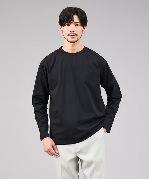 ABAHOUSE/アバハウス 【速乾 / DRY MAX】長袖Tシャツ ブラック 50 ABAHOUSE/アバハウス 【速乾 / DRY MAX】長袖Tシャツ ブラック 50