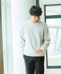 ABAHOUSE / アバハウス Tシャツ | 【立体ビッグワッフル】 長袖Tシャツ