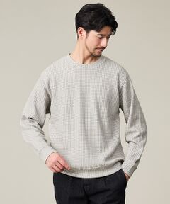 ABAHOUSE / アバハウス Tシャツ | 【立体ビッグワッフル】 長袖Tシャツ