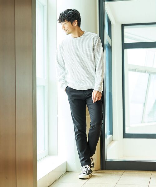 ABAHOUSE / アバハウス Tシャツ | 【立体ビッグワッフル】 長袖Tシャツ | 詳細1