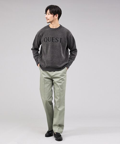 ABAHOUSE / アバハウス ニット・セーター | 【QUEST / ワンポイントロゴ】モールリンクス ニット | 詳細1