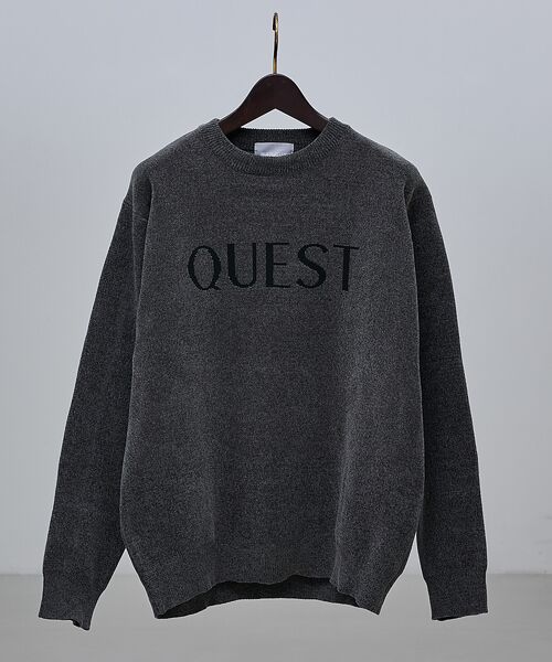 ABAHOUSE/アバハウス 【QUEST / ワンポイントロゴ】モールリンクス ニット【予約】 ブラック 46 ABAHOUSE/アバハウス 【QUEST / ワンポイントロゴ】モールリンクス ニット【予約】 ブラック 46