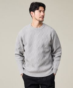ABAHOUSE / アバハウス ニット・セーター | 【ジオメトリック柄 / 軽量】プルオーバーニット