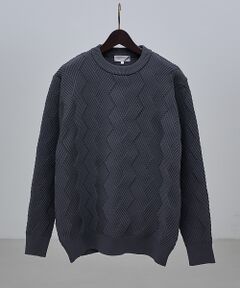 アバハウス　ABAHOUSE　メンズ　セーター　Ｍサイズ ABAHOUSE セーター ニット シャンブレーワッフル メンズ