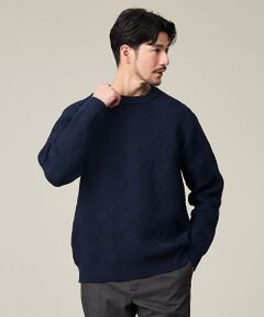 ABAHOUSE / アバハウス ニット・セーター | 【ジオメトリック柄 / 軽量】プルオーバーニット