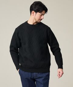 ABAHOUSE / アバハウス ニット・セーター | 【ジオメトリック柄 / 軽量】プルオーバーニット